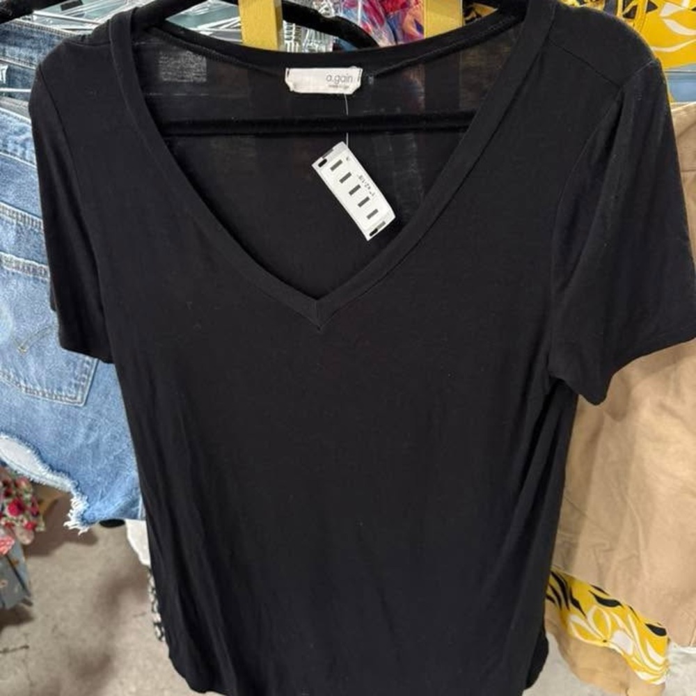 Elegant Black V-Neck Tee